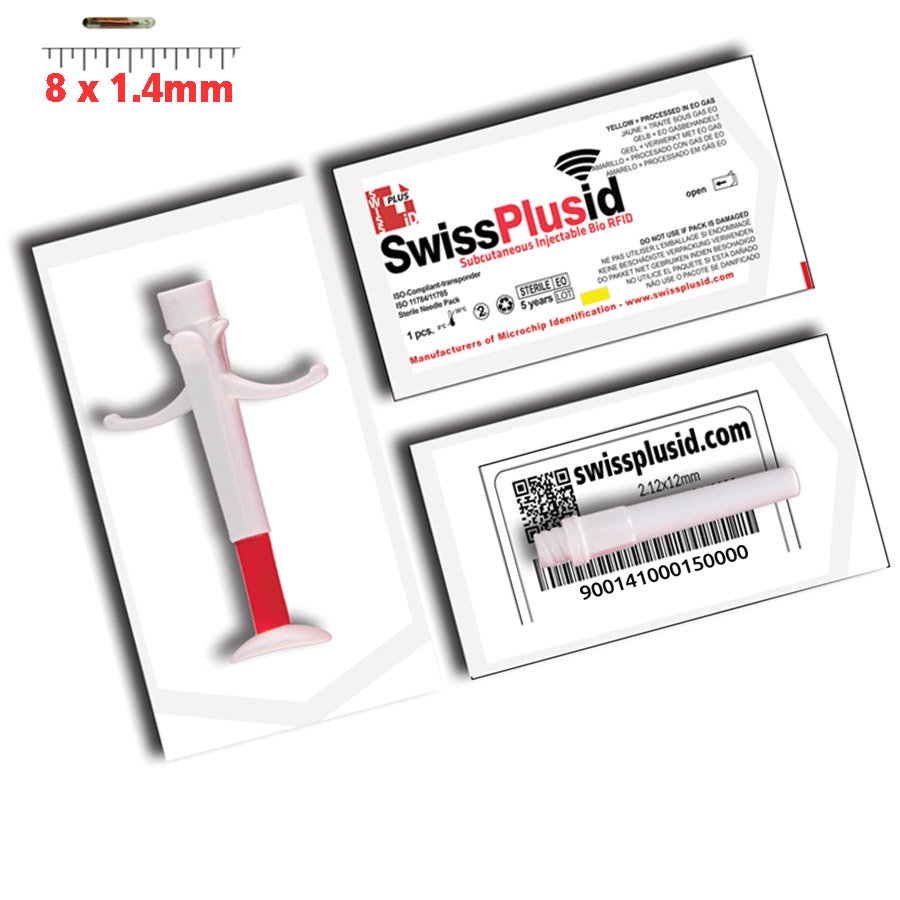 8mm Bio Glass Microchip  "Less Waste" Implanter Packs